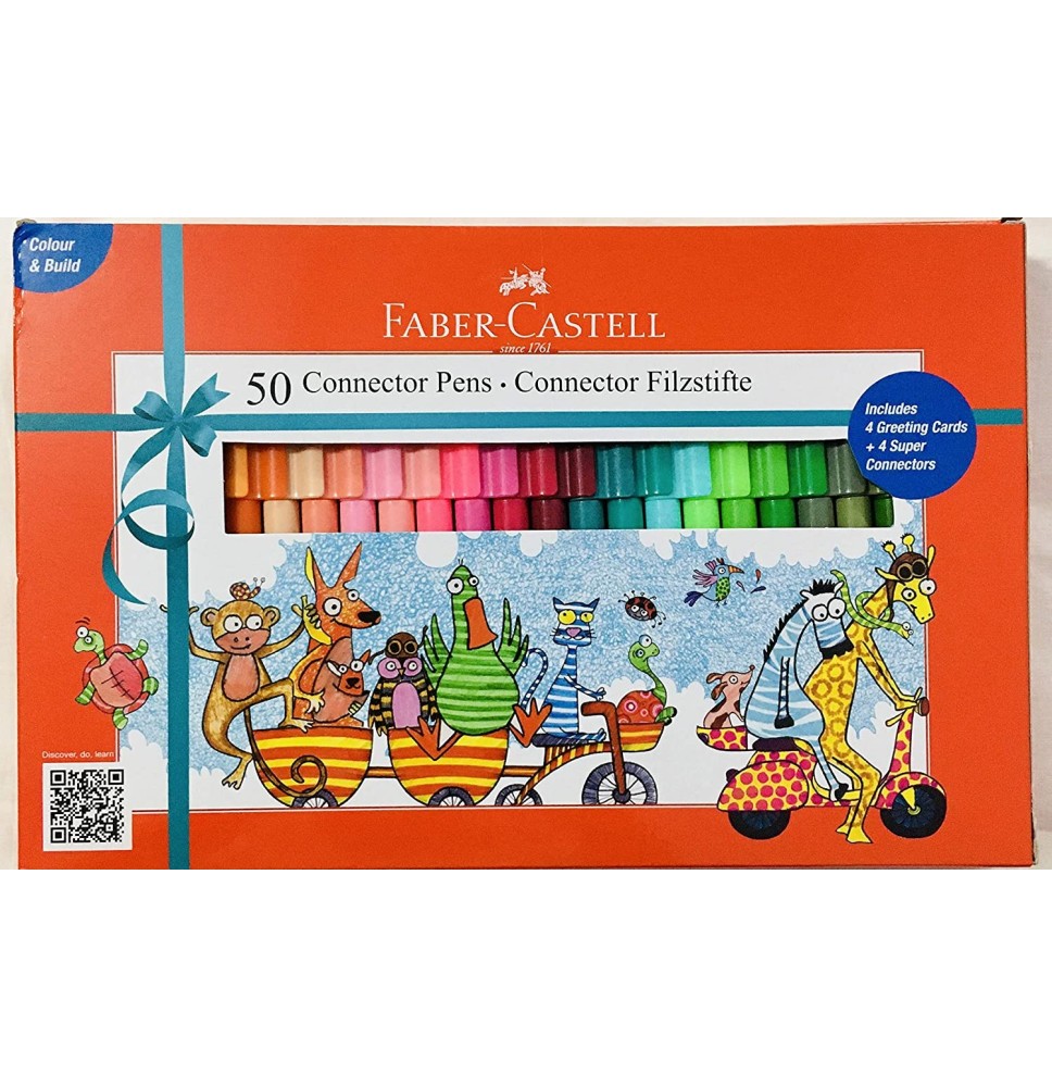 Faber-Catell 50 Connector Pens + 4 Greeting Cards 4 Super Connectors
