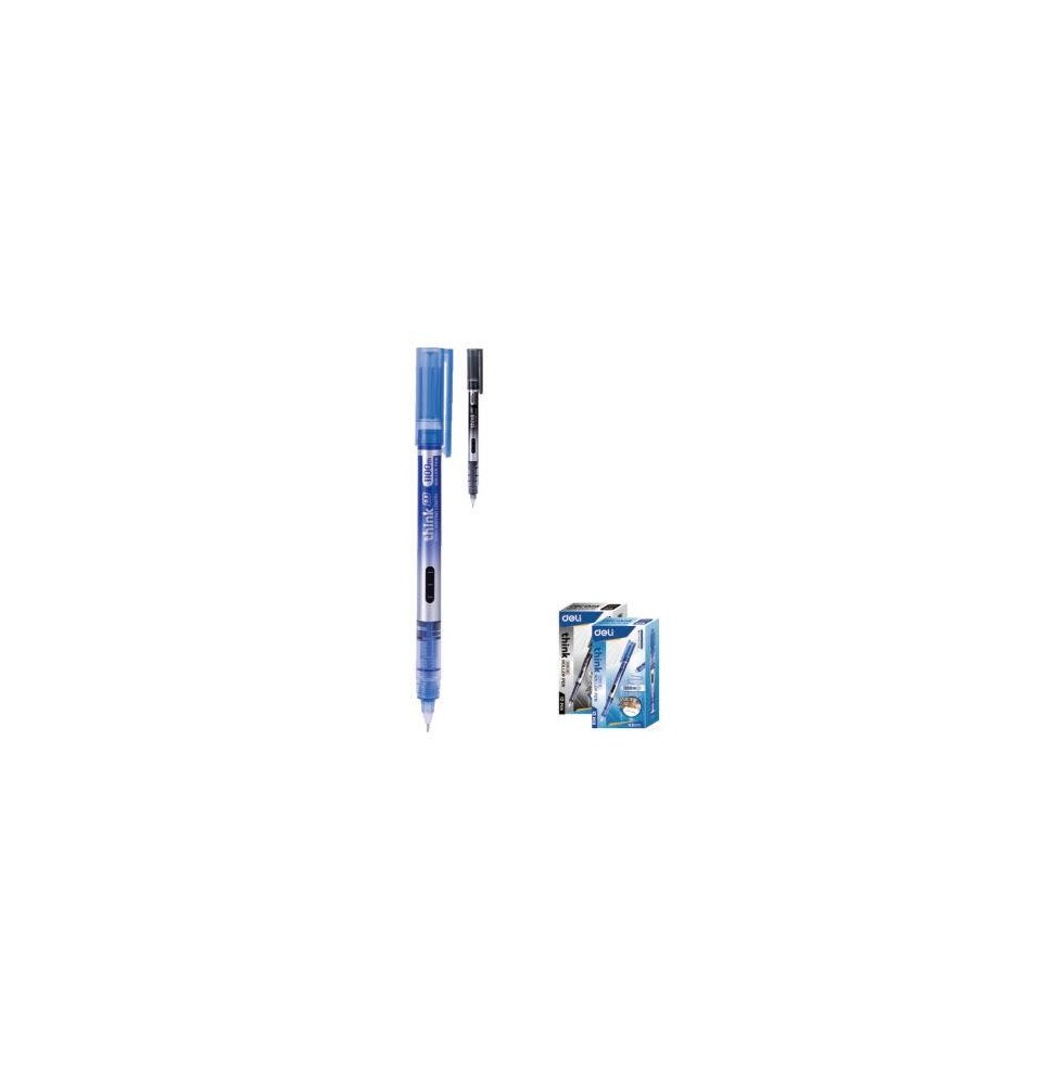 Deli Think Ball Point Pen Blue 0.5MM 12Pc 1Box