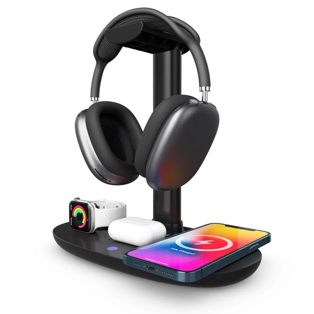 Headphone Stand with 4 in 1 Wireless Charger