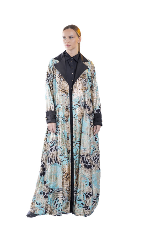 Azure Mosaic Abaya