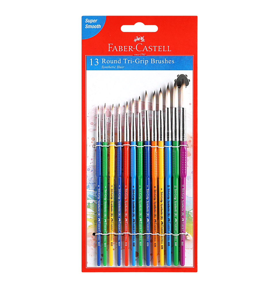Faber-Castell 4 Tri-Grip Brushes