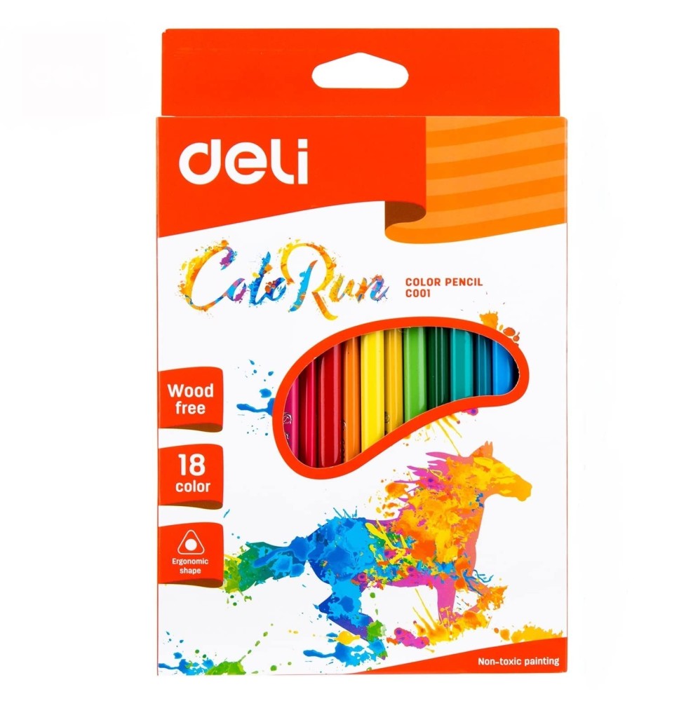 Deli Color Pencil 18Pc 1Pck