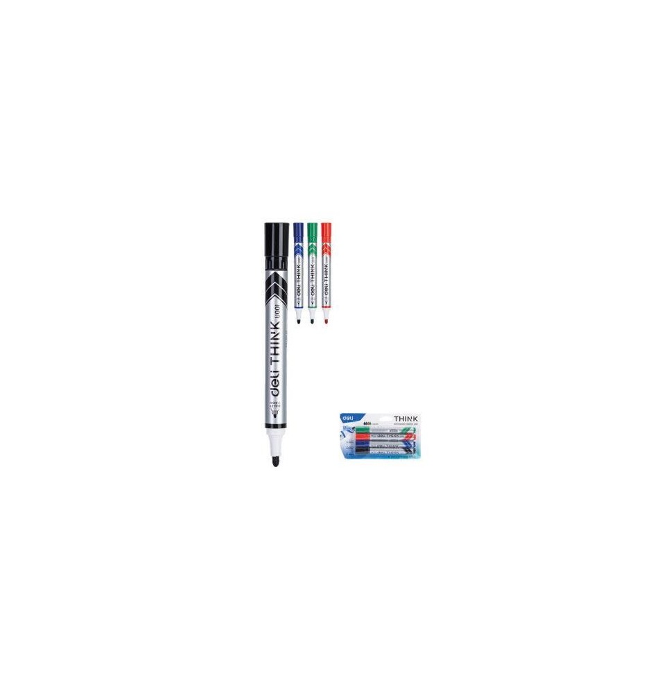 Deli Dry Erase Marker 2.0mm 4Pc 1Pck