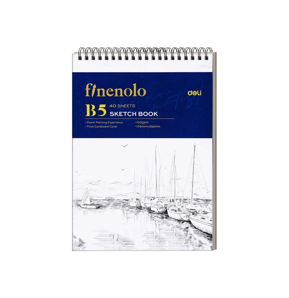 Deli Finenolo Sketch Book B5 100Gsm 40 Sheet 1Pc