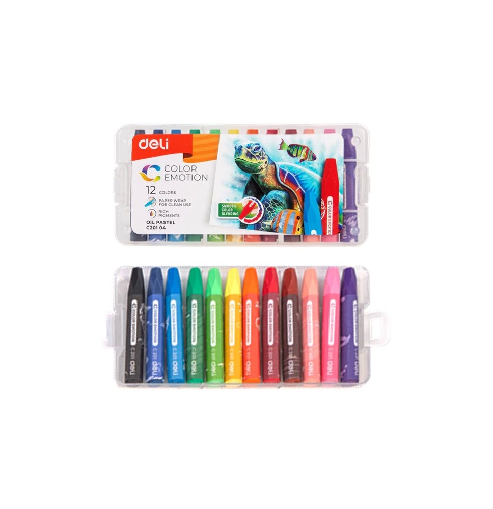 Deli Oil Pastel 12Pc 1Pck