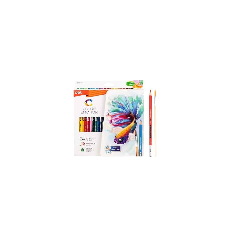 Deli Water Color Pencil 36Pc 1Pck