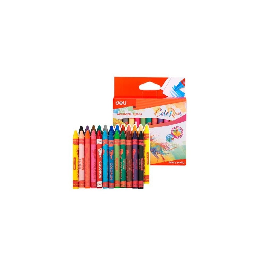 Deli Wax Crayons 24Pc 1Pck