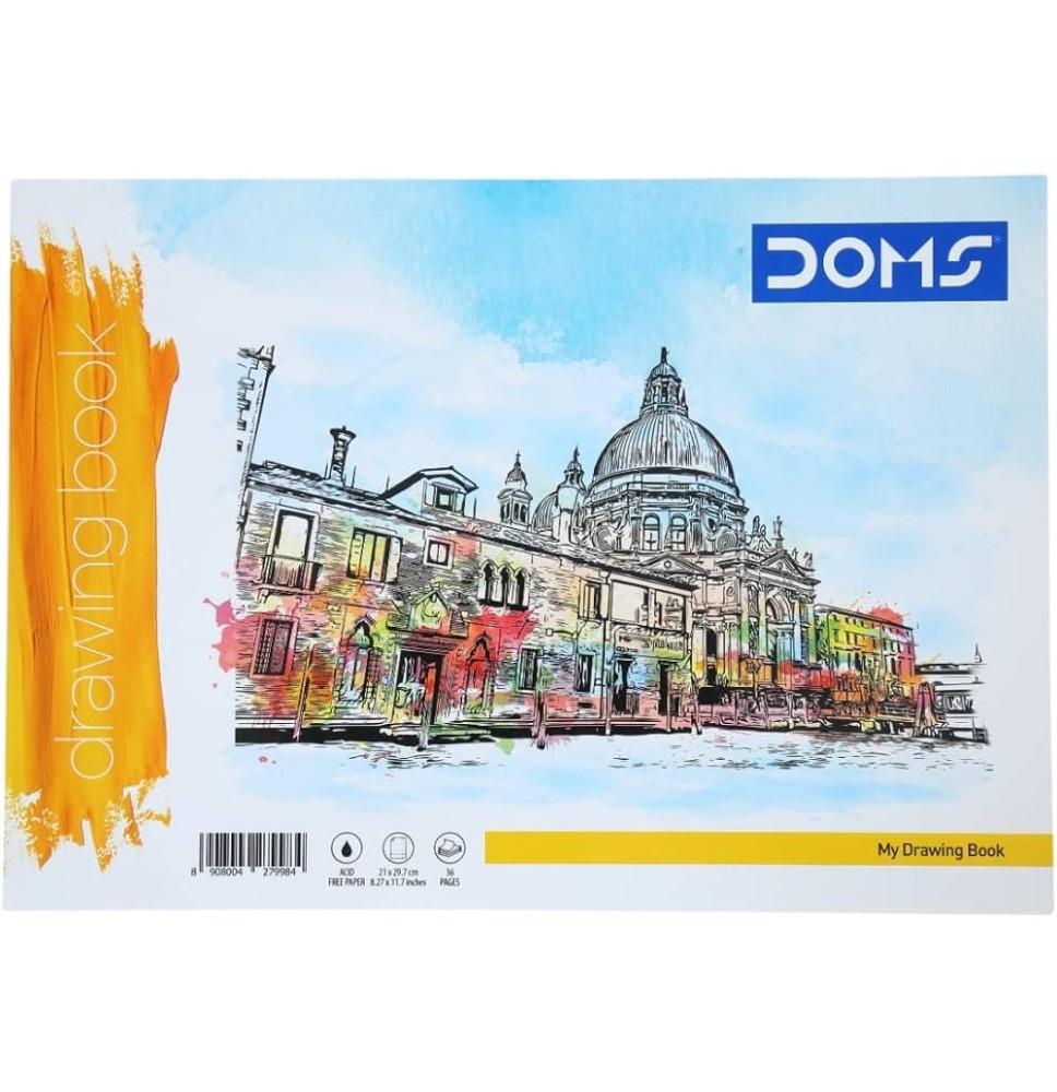 Doms A4 Yellow Drawing Book 16 Sheet 1Pc