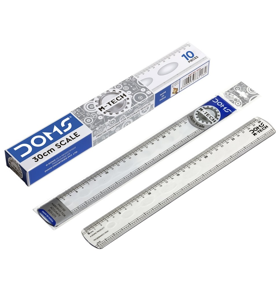 Doms M-Tech 30cm Scale 10Pc 1Pck