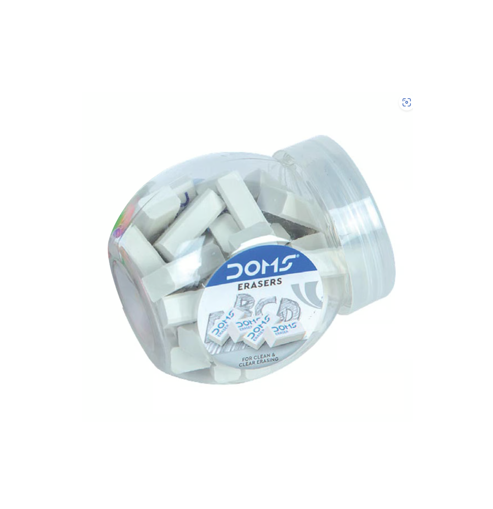 Doms White Erasers 30Pc 1Jar