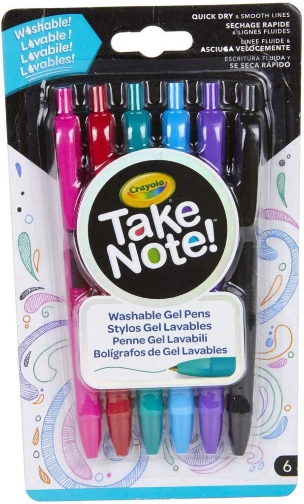 Crayola 6 Ct. Take Note Washable Gel Pens
