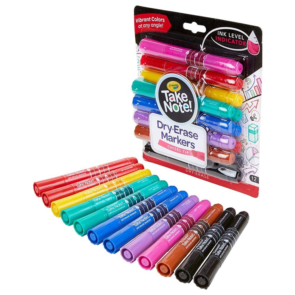 Crayola 4 Ct. Take Note! Broad Line Dry-Erase Markers, Colored