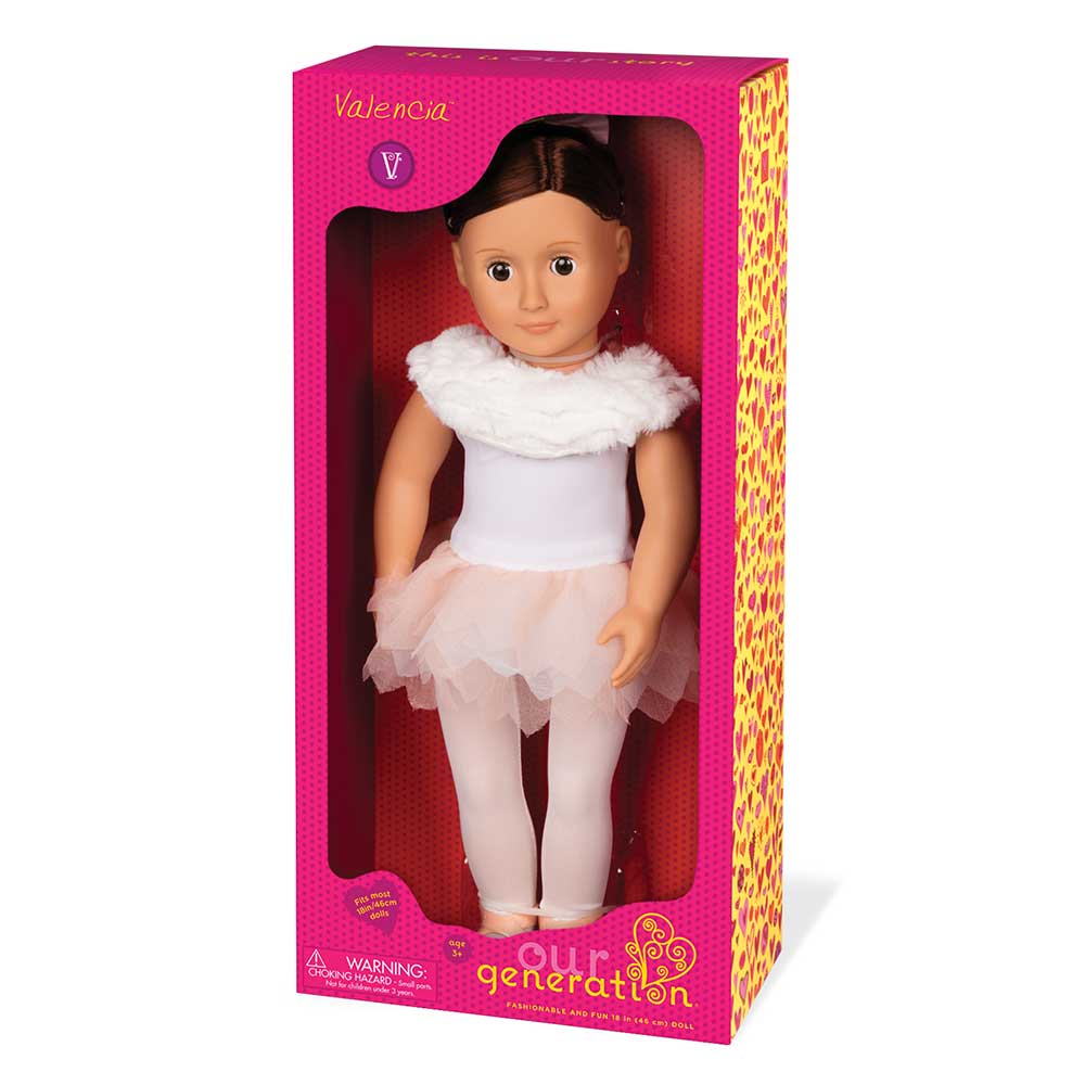Our Generation Doll With Feathery Ballet Skirt-Valencia