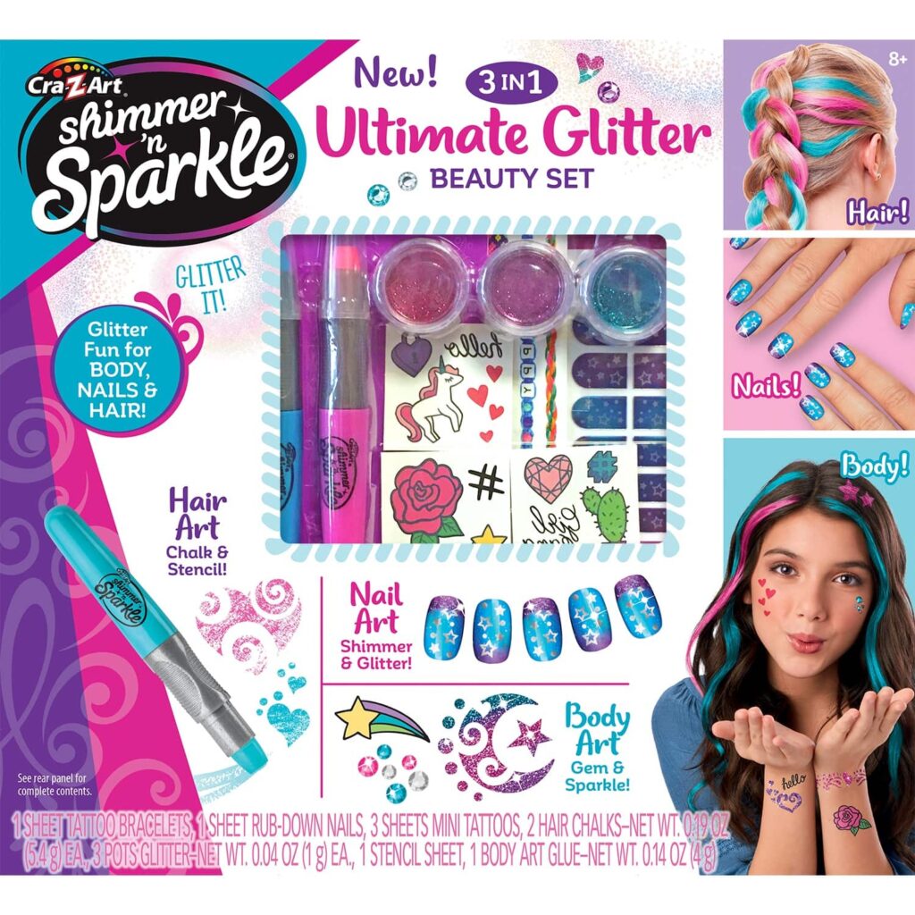 Cra-Z-Art Shimmer N' Sparkle 3 N1 Ultimate Glitter Beauty Set