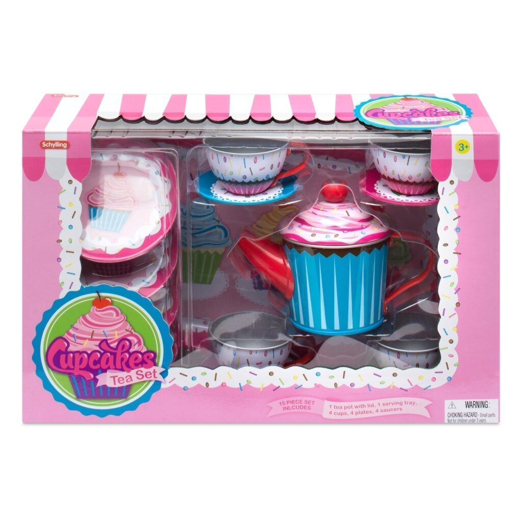 Schylling Cupcake Tin Tea Set
