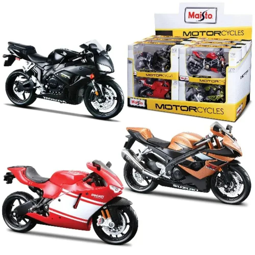 Maisto 1:12 Motorcycles Asst. with Stand    32031