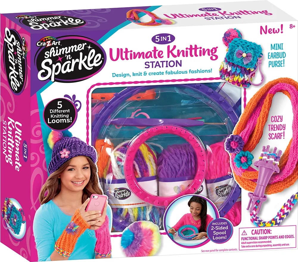 Cra-Z-Art Shimmer N' Sparkle 2 In 1 Kint & Crochet Creations Studio