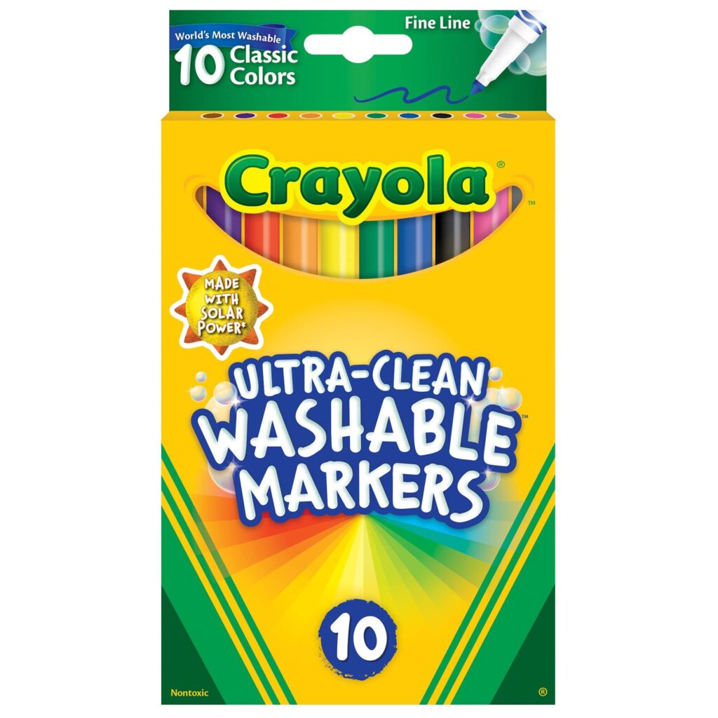 Crayola 10 Ct. Ultra-Clean Washable Classic, Fine Line, Color Max Markers