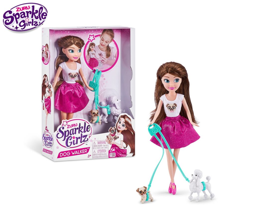 Zuru Sparkle Girlz Dolls Playset-Dolls - Doll Dog Walker