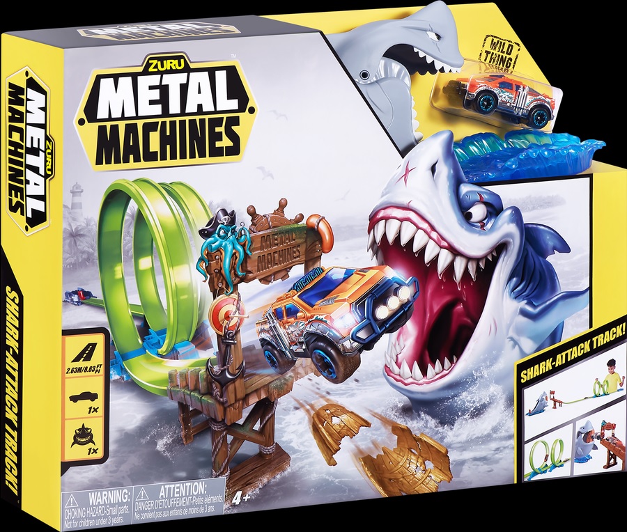 Zuru Metal Machines Playset Series 1Shark,Bulk,6Pcs,No Inner,Stdcolor