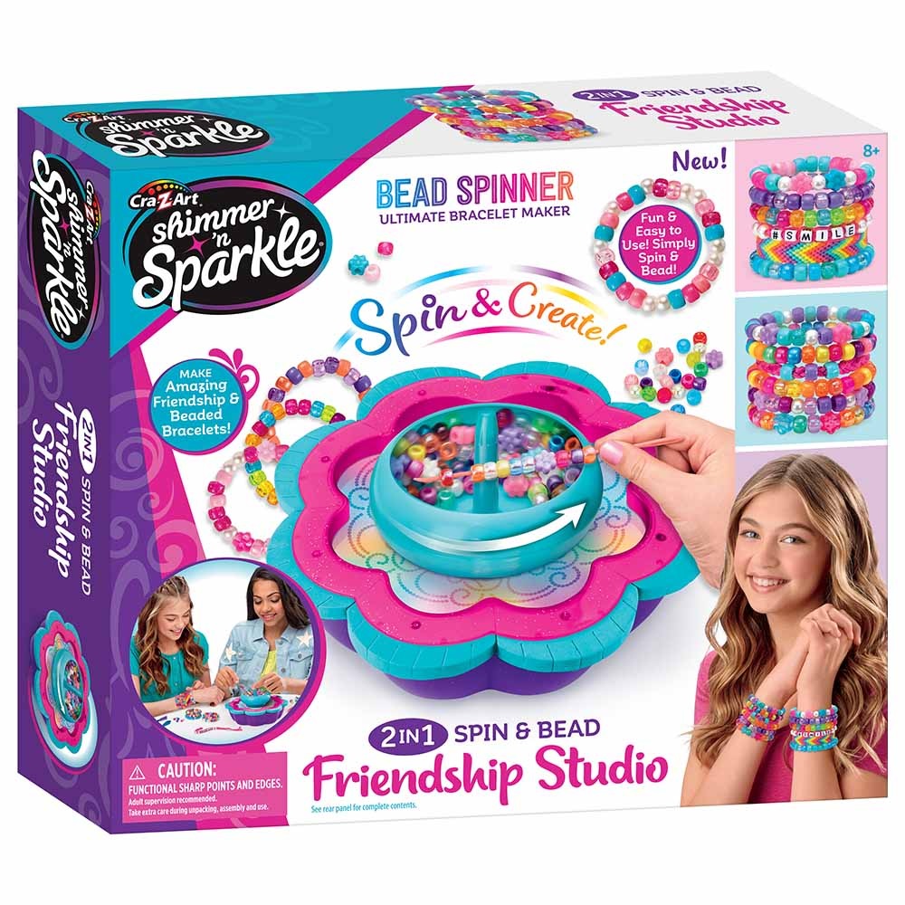 Cra-Z-Art Shimmer N' Sparkle 2In1 Spin & Bead Friendship Studio