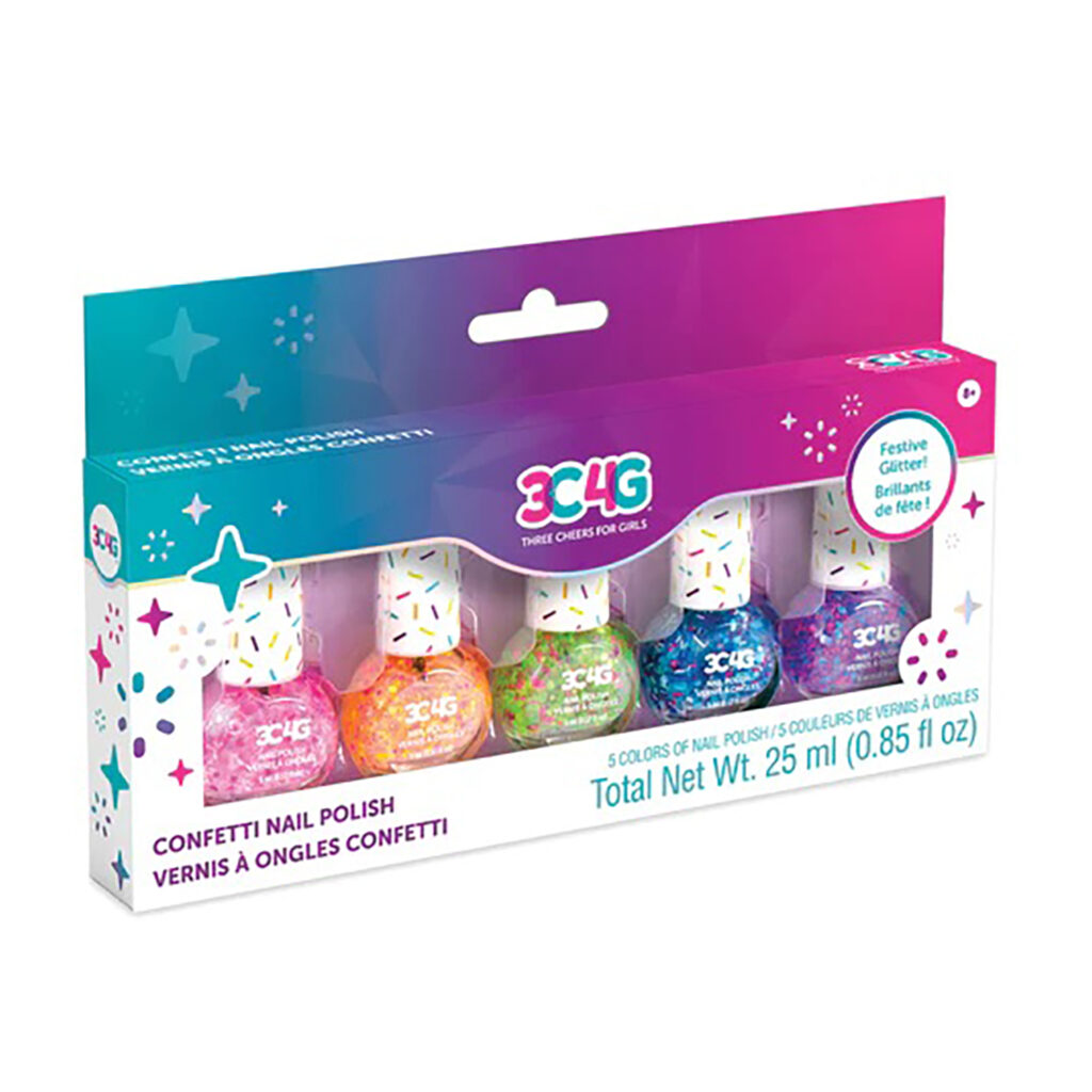 Zuru 3C4G Confetti Nail Polish 5Pk