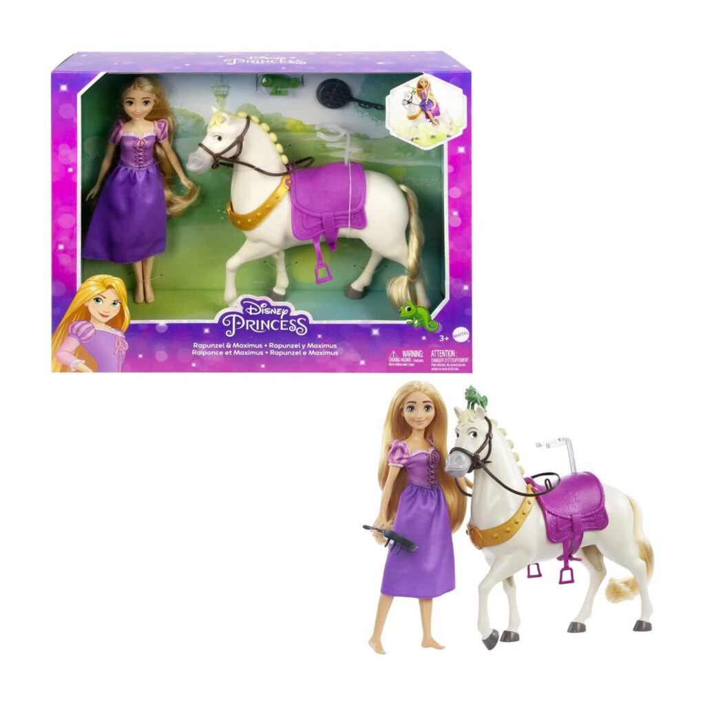 Mattel Disney Princess Fashion Doll & Horse - Rapunzel & Maximus 