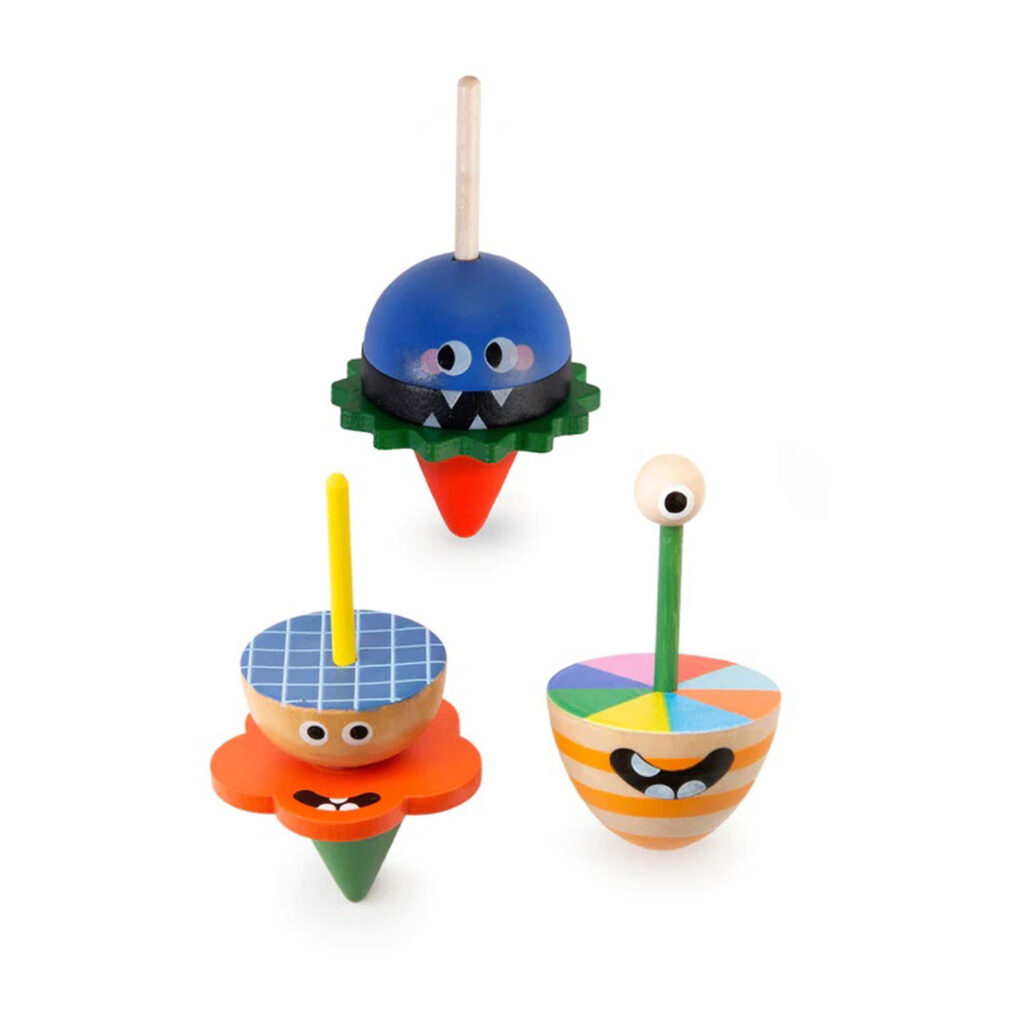 Kikkerland Dizzy Monster Spinning Top
