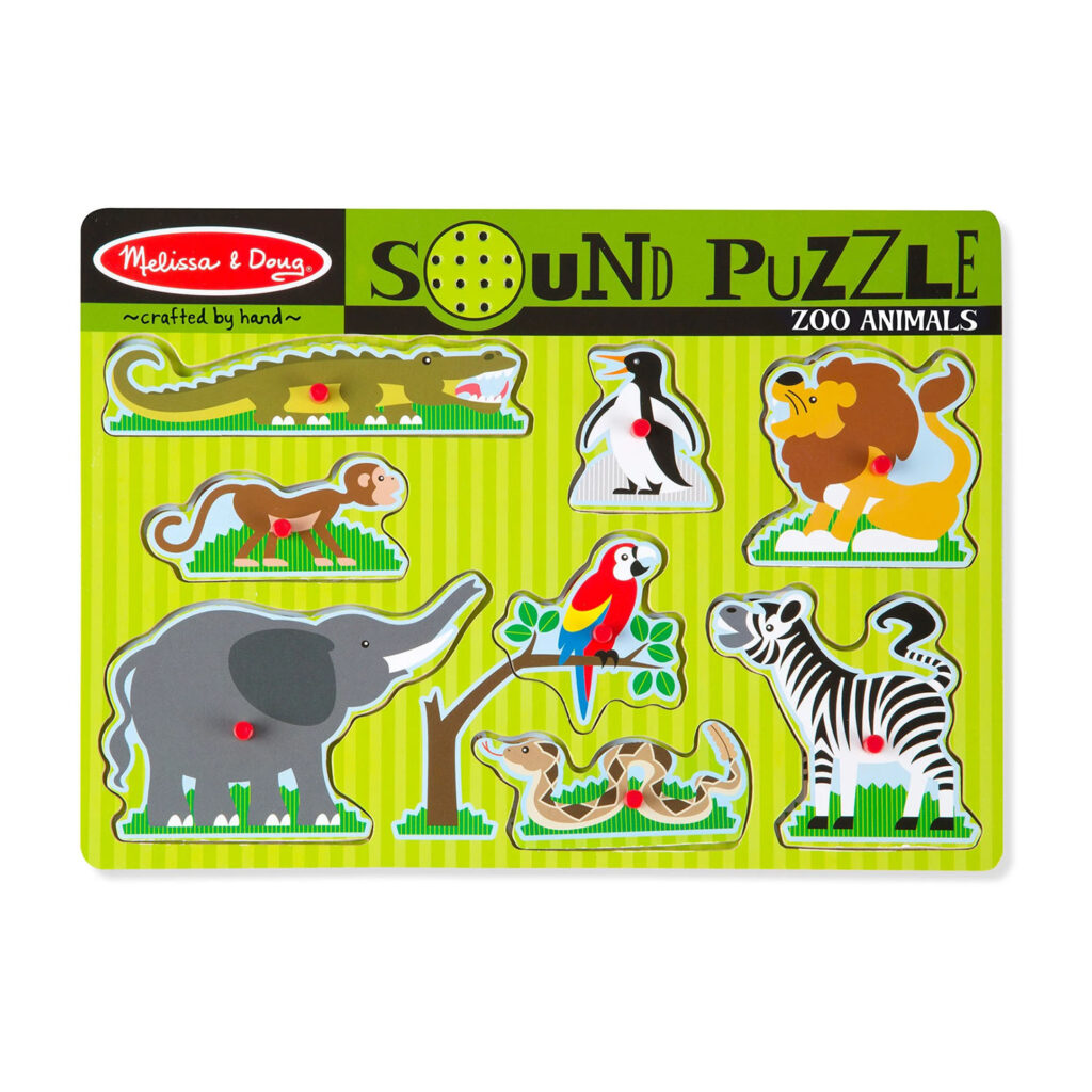 Melissa & Doug Zoo Animals Sound Puzzle - 8 Pieces