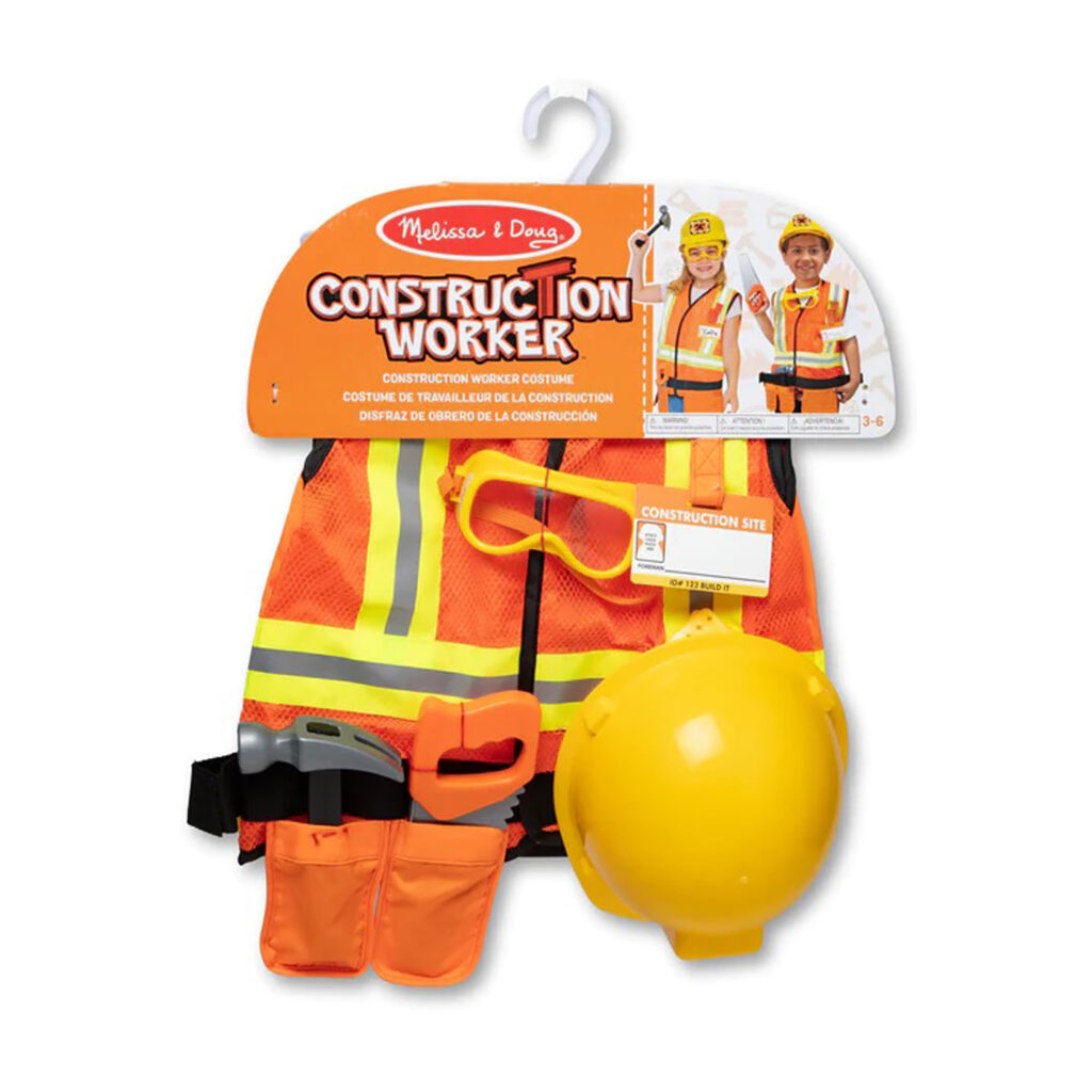 Melissa & Doug Construction Worker Costume Role Playset