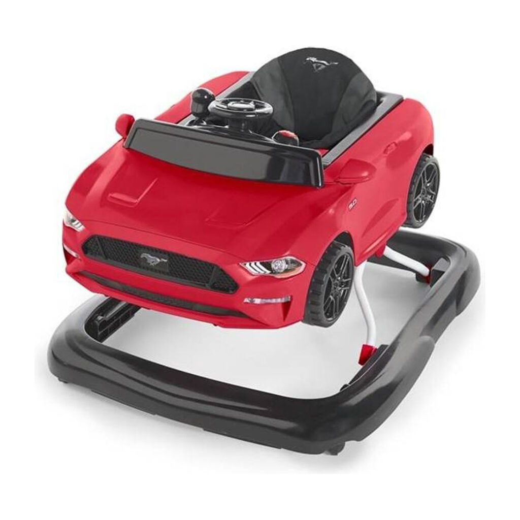 Bright Starts Ways To Play Walker - Ford Mustang, Red, 4-In-1 Walker