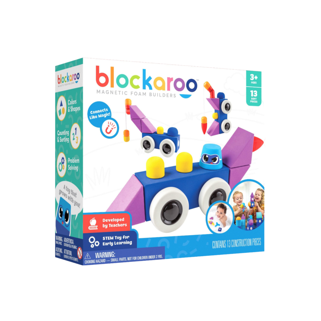 Blockaroo Magnetic Foam Blocks -Medium -Roadster