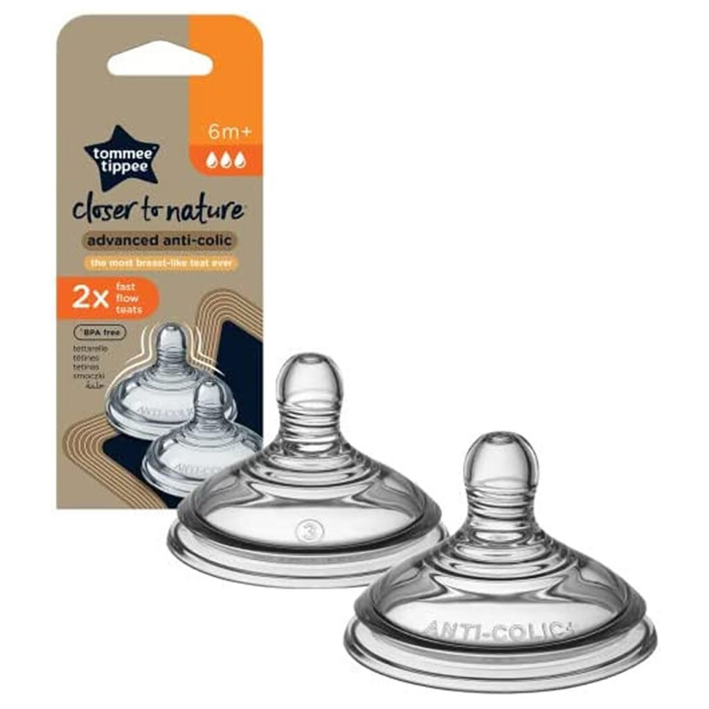 Tommee Tippee Closer To Nature Advanced Anti-Colic 2  Fast Flow Teats 3 Months +
