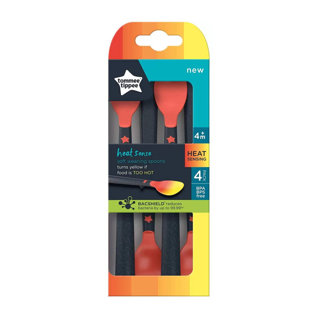 Tommee Tippee Heat Sense Soft Weaning Spoon, 4 M+ ( Pack Of 4)