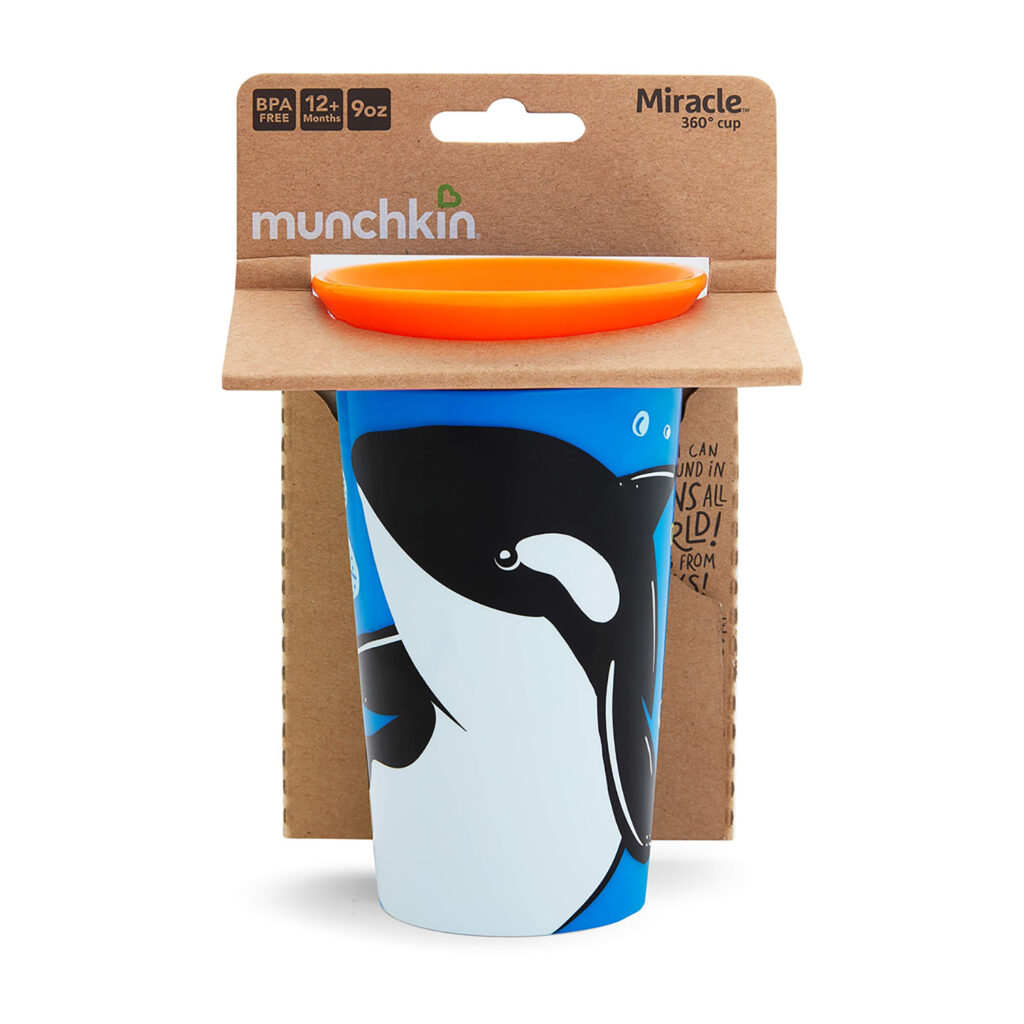 Munchkin 1Pk Miracle Wildlove Sippy Cup  Orca - 9Oz