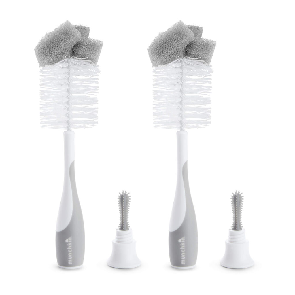 Munchkin 2Pk Sponge Bottle Brush-Grey (Eu)