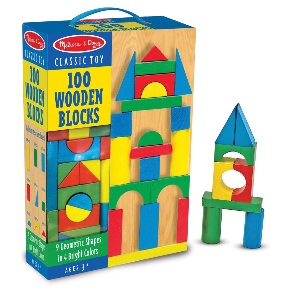 Melissa & Doug 100 Wood Blocks Set