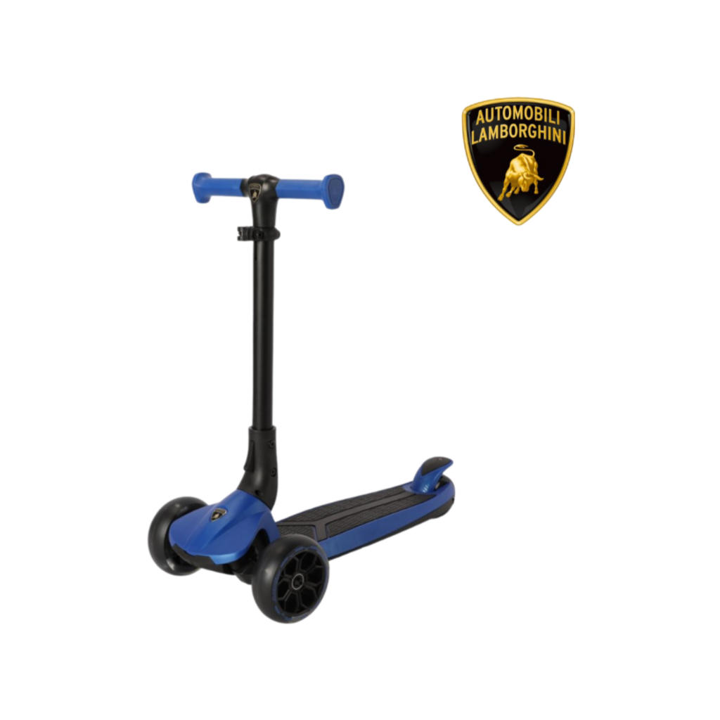 Lamborghini 3-Wheel Kids Scooter With Adjut Height-Blue