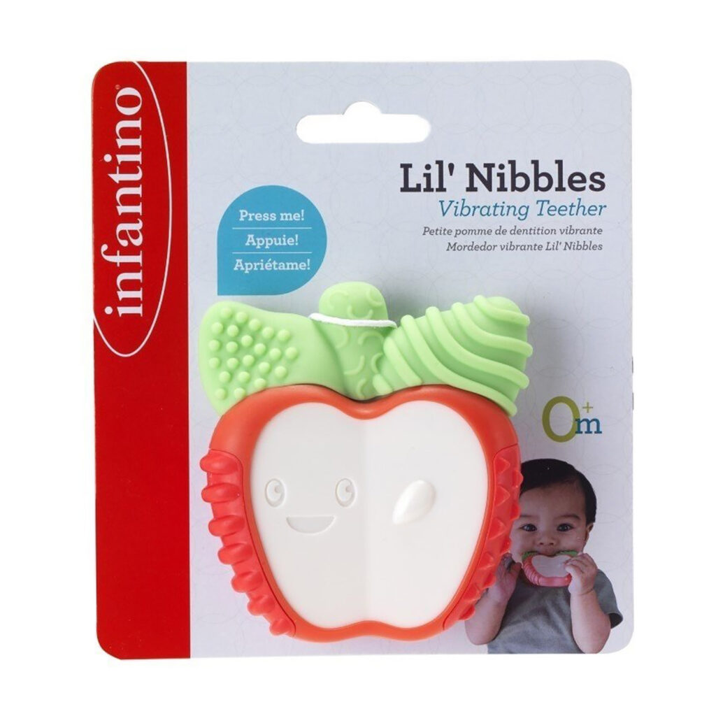 Infantino Lil' Nibbles Vibrating Teether- Apple