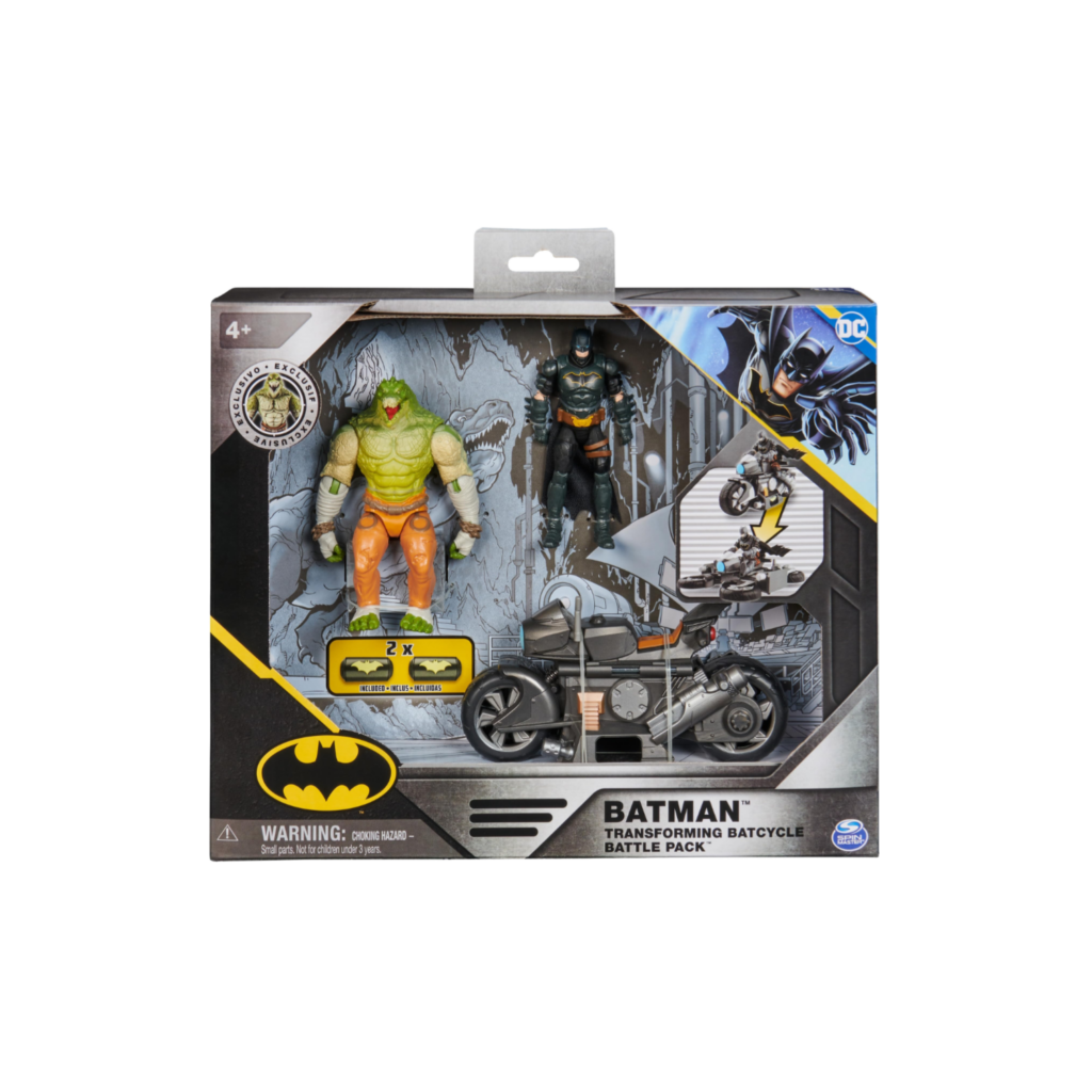 Dc Batman Transforming Batcycle W/Two Figs4"