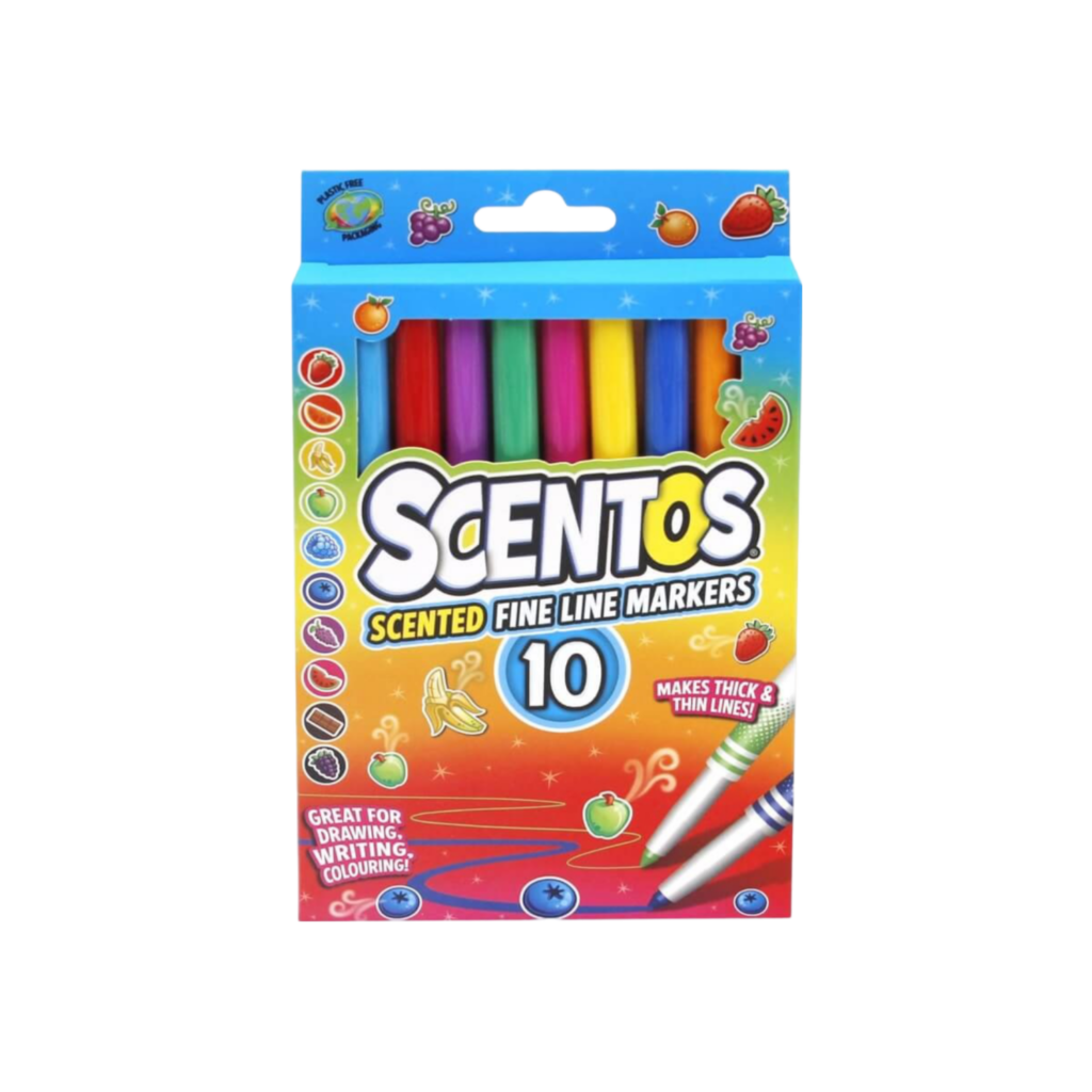 Scentos Scented 10 Assorted Fine Line Markers