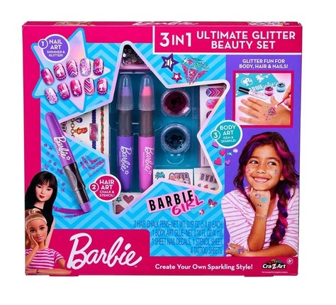 Barbie 3-In-1 Ultimate Glitter Beauty Set