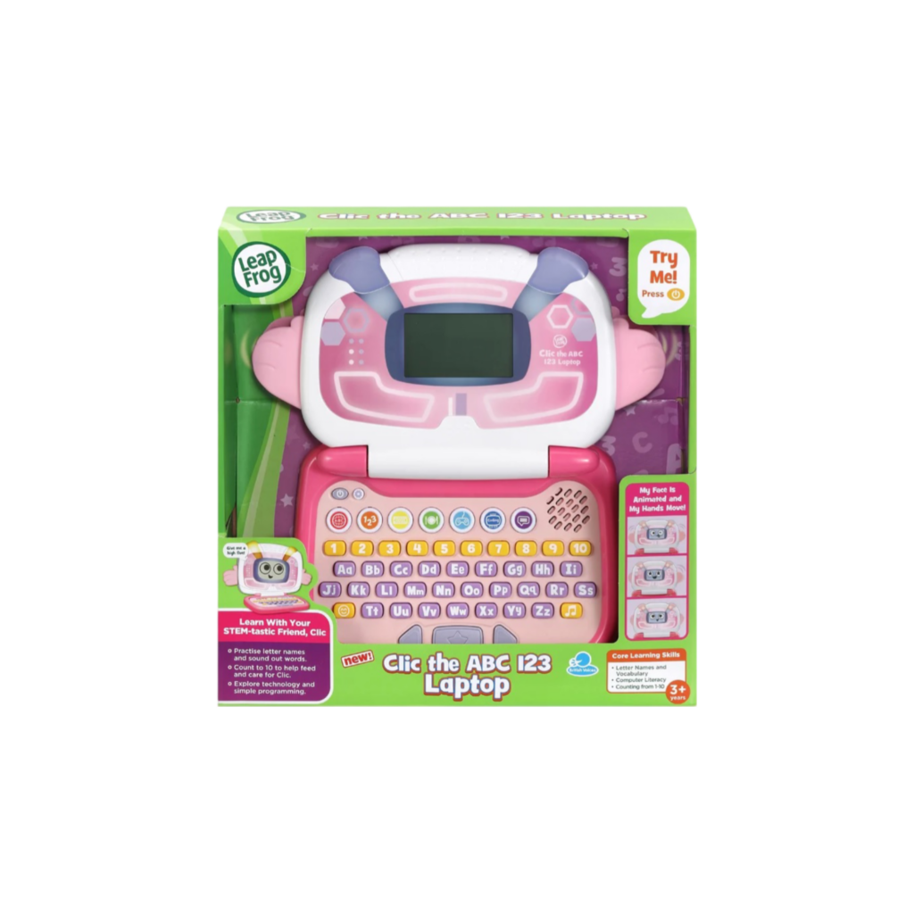 Leap Frog Clic The Abc, 123 Laptop - Pink