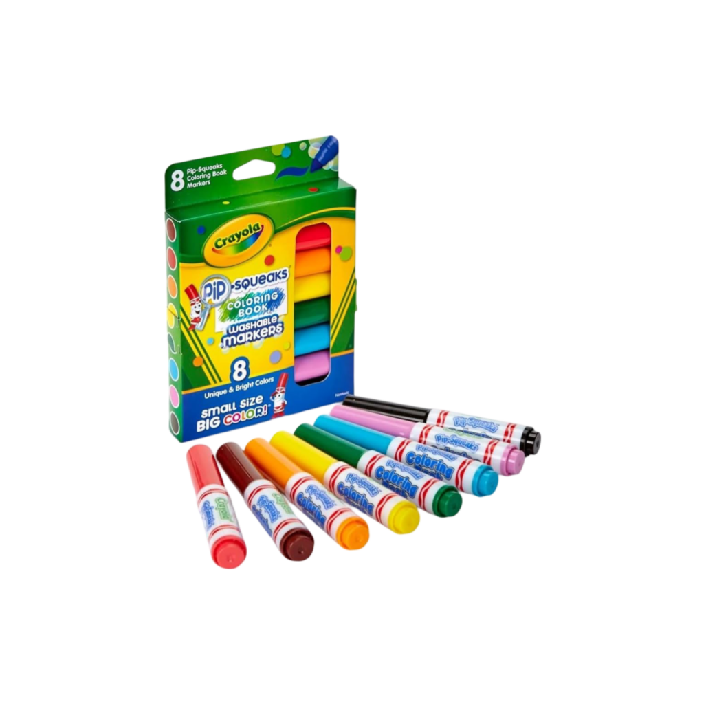Crayola 8Ct. Washable Coloring Book Pip-Squeaks Markers