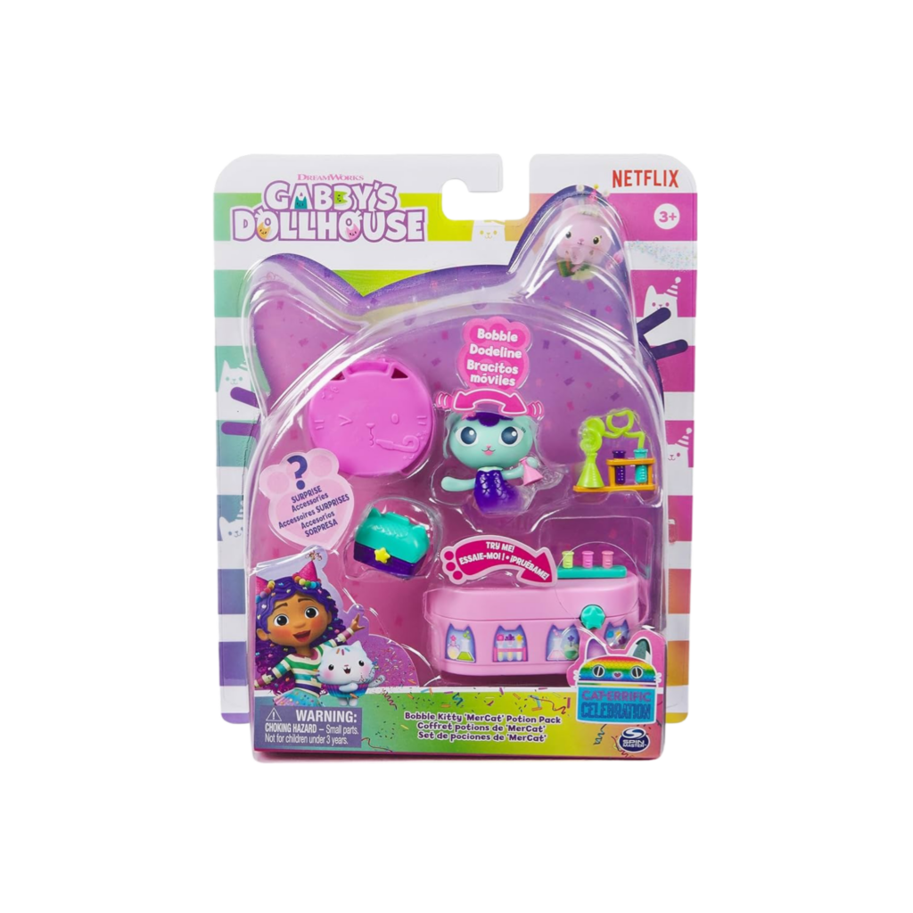 Spin Master Gabby'S Dollhouse  Figure Bobble Kitty Mercat Potion Pack