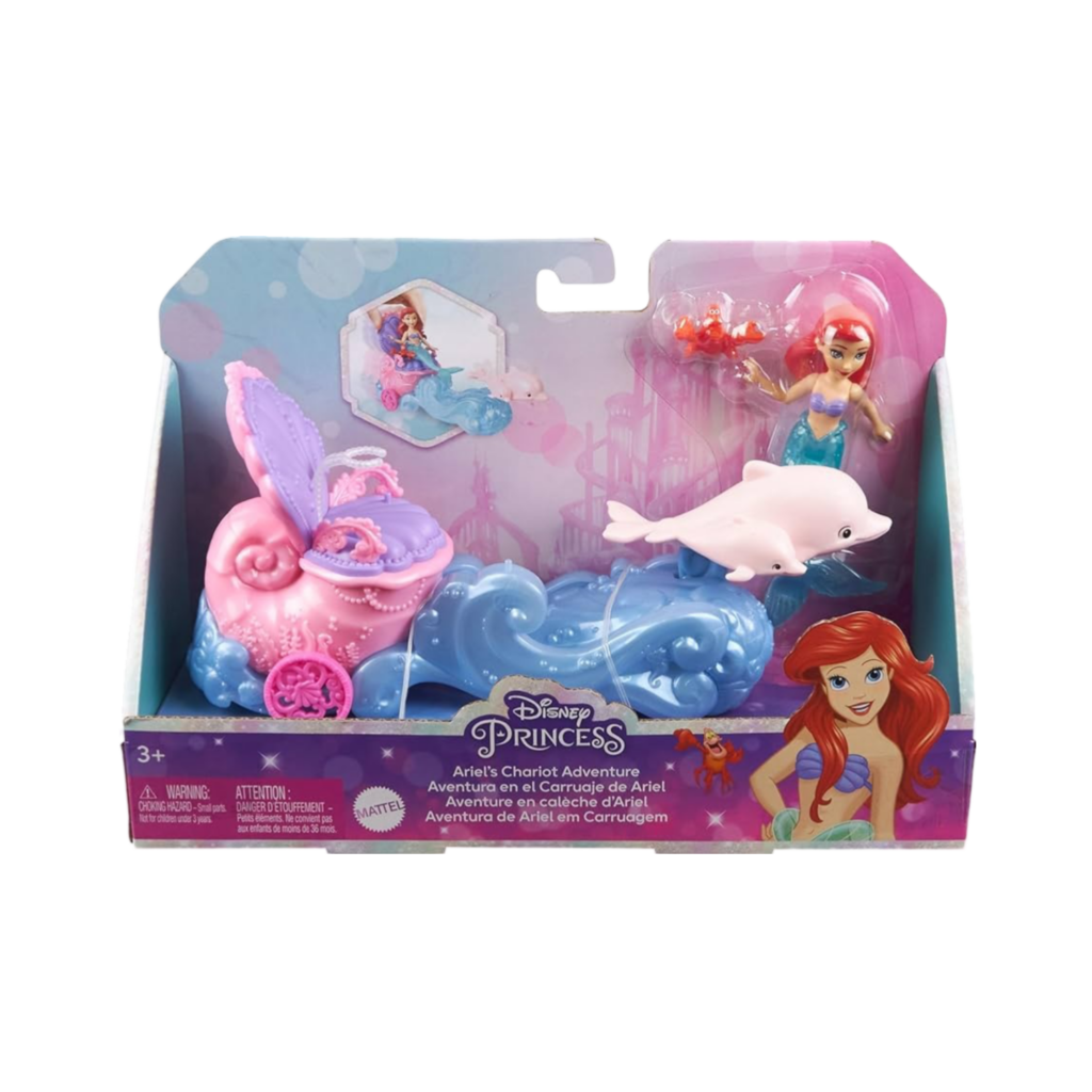 Mattel Disney Princess Small Doll - Ariel & Vehicle
