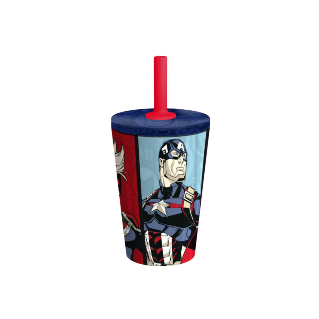 Stor Dw Stainless Steel Silicone Straw Tumbler Avengers Collage