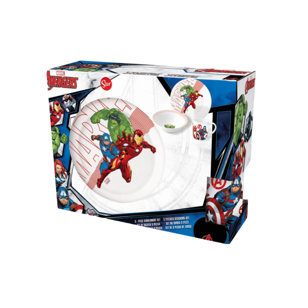 Stor 3 Pcs Ceramic Snack Set Avengers Comic Heroes