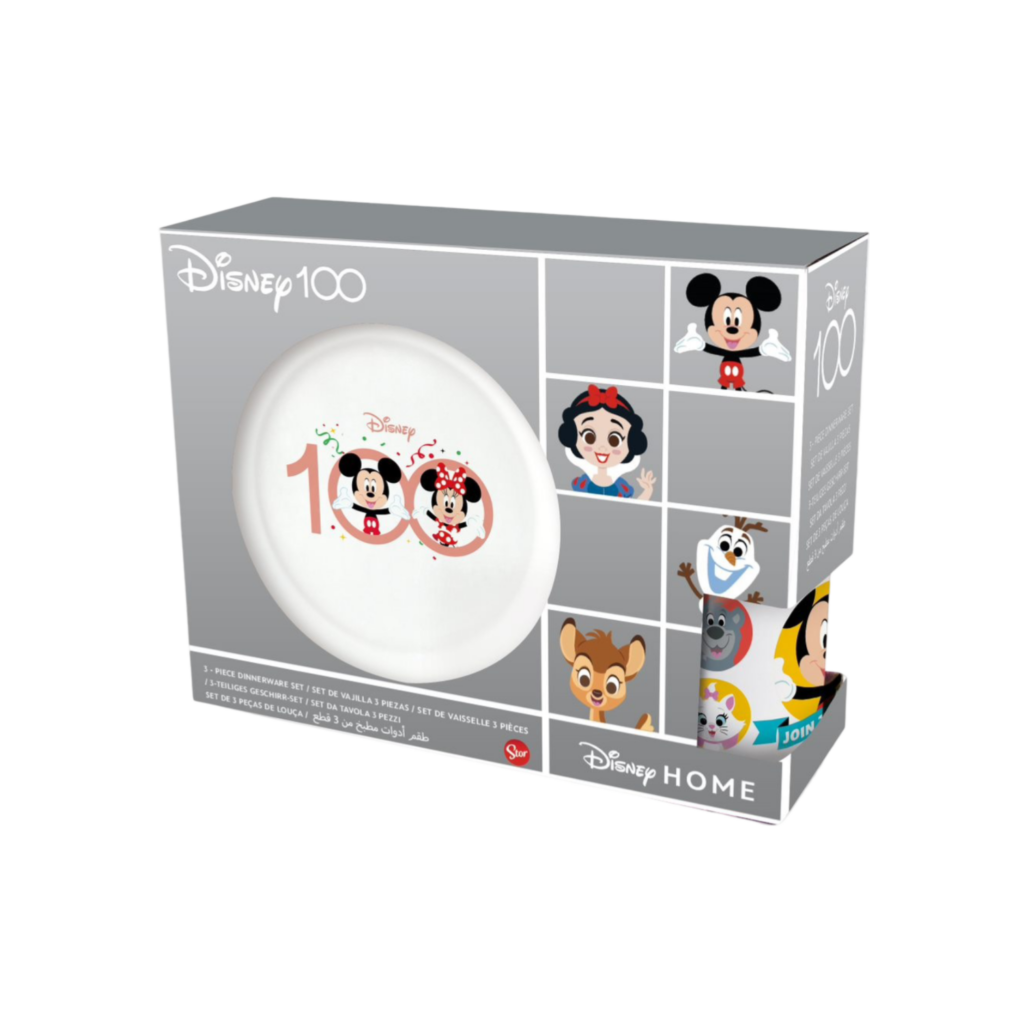 Stor 3 Pcs Ceramic Snack Set Disney 100