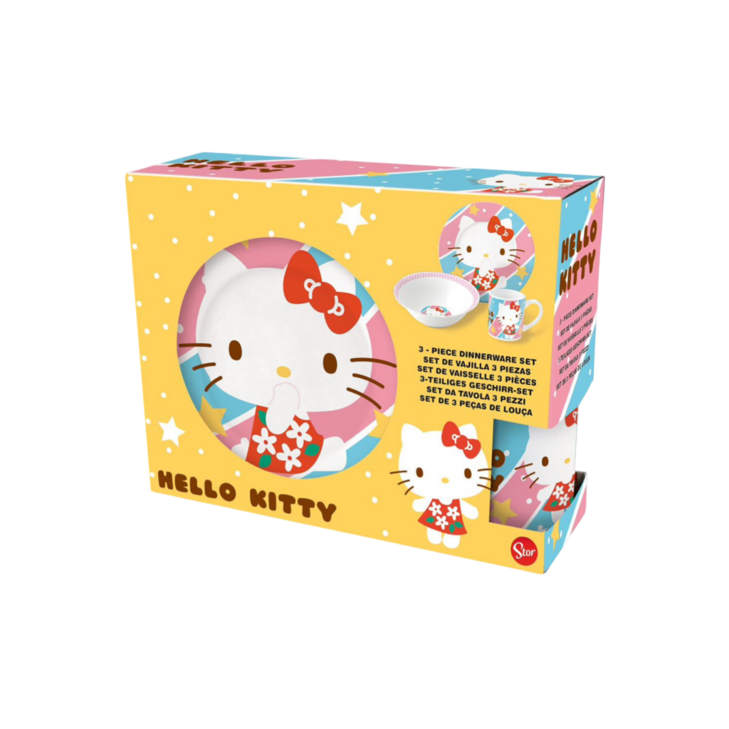 Stor Hello Kitty Ceramic 3 Pcs  Snack Set